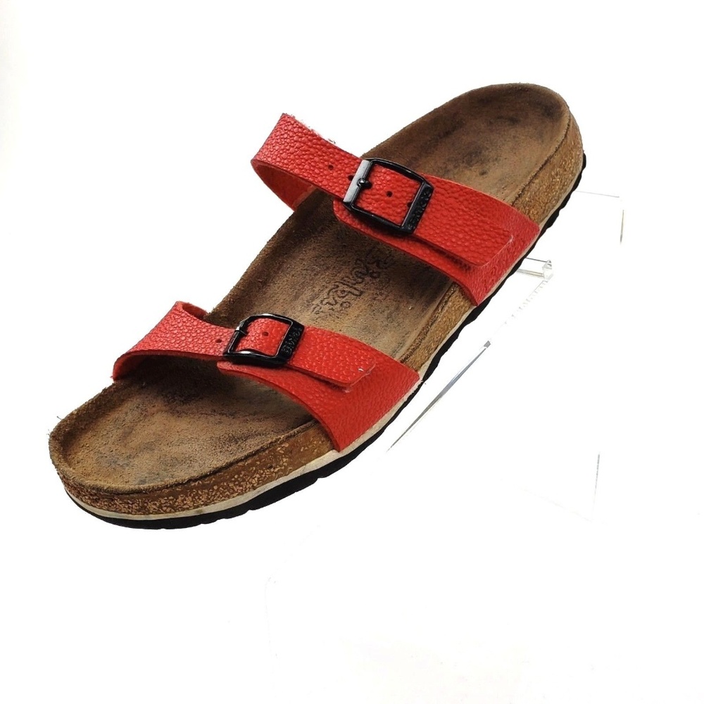 Birki's Birkenstock Red Double Buckle Sandal